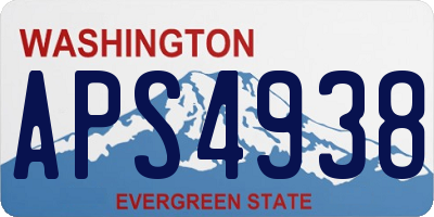 WA license plate APS4938