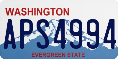 WA license plate APS4994