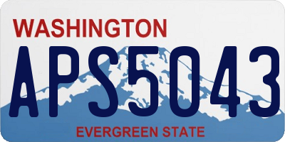 WA license plate APS5043