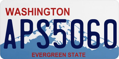 WA license plate APS5060