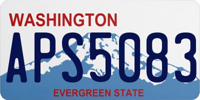 WA license plate APS5083