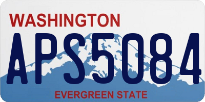 WA license plate APS5084