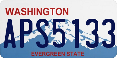 WA license plate APS5133