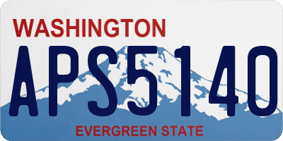 WA license plate APS5140