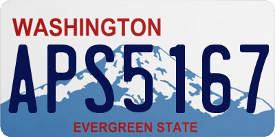 WA license plate APS5167