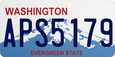 WA license plate APS5179
