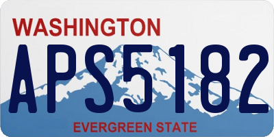 WA license plate APS5182