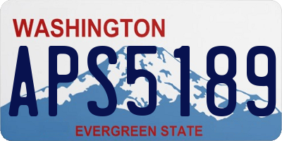 WA license plate APS5189