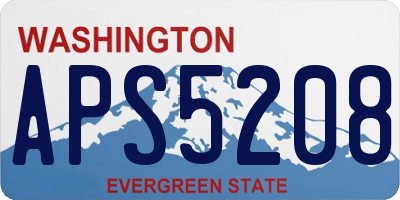 WA license plate APS5208