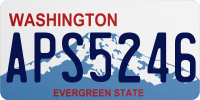 WA license plate APS5246