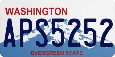 WA license plate APS5252