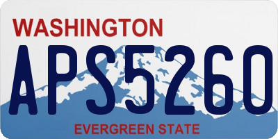 WA license plate APS5260
