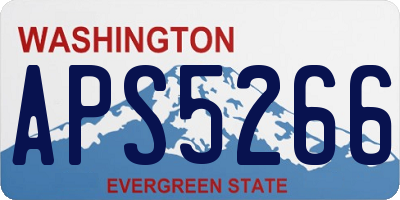 WA license plate APS5266