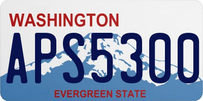 WA license plate APS5300