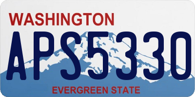 WA license plate APS5330
