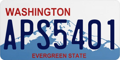 WA license plate APS5401