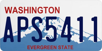 WA license plate APS5411
