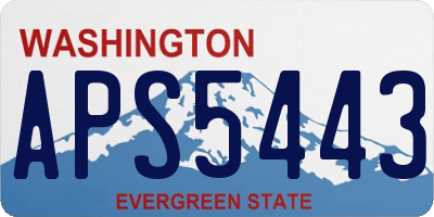 WA license plate APS5443