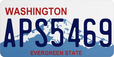 WA license plate APS5469