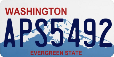 WA license plate APS5492