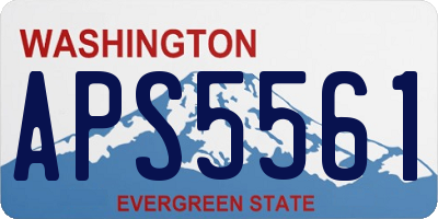 WA license plate APS5561