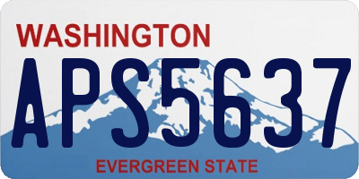 WA license plate APS5637