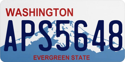 WA license plate APS5648
