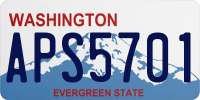 WA license plate APS5701