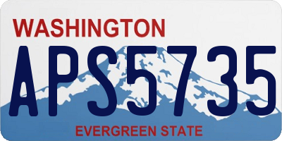 WA license plate APS5735
