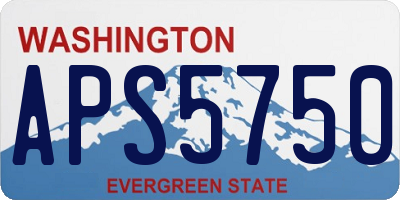 WA license plate APS5750
