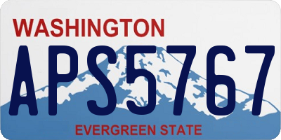 WA license plate APS5767