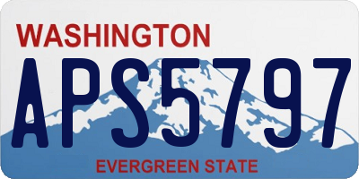 WA license plate APS5797