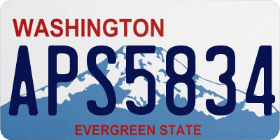 WA license plate APS5834
