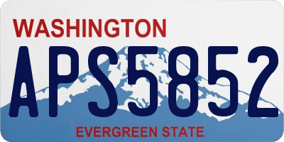 WA license plate APS5852