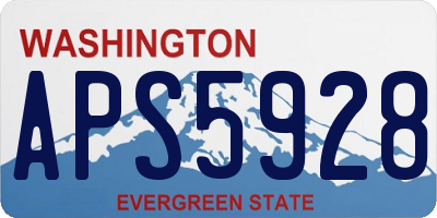 WA license plate APS5928