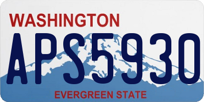 WA license plate APS5930
