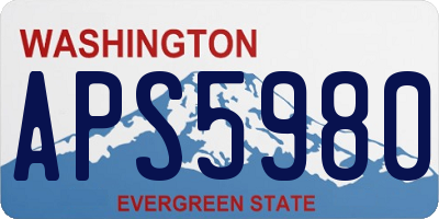 WA license plate APS5980
