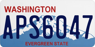 WA license plate APS6047