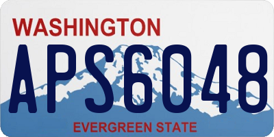 WA license plate APS6048