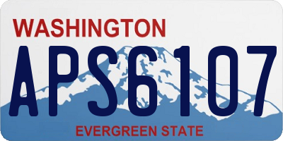 WA license plate APS6107