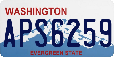 WA license plate APS6259