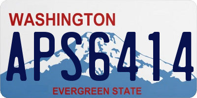 WA license plate APS6414