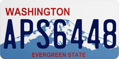 WA license plate APS6448