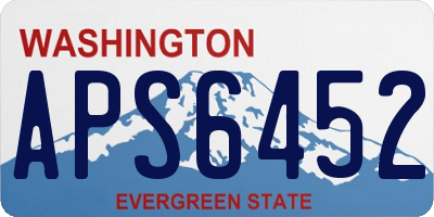 WA license plate APS6452