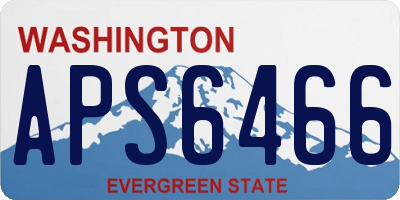 WA license plate APS6466