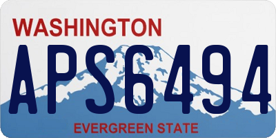 WA license plate APS6494