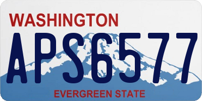 WA license plate APS6577