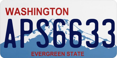 WA license plate APS6633