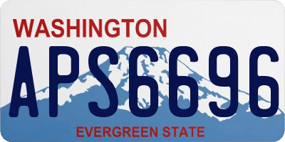 WA license plate APS6696
