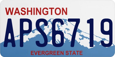 WA license plate APS6719